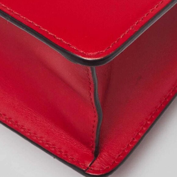 Gucci Red Leather Mini Sylvie Shoulder Bag - Picture 9 of 11